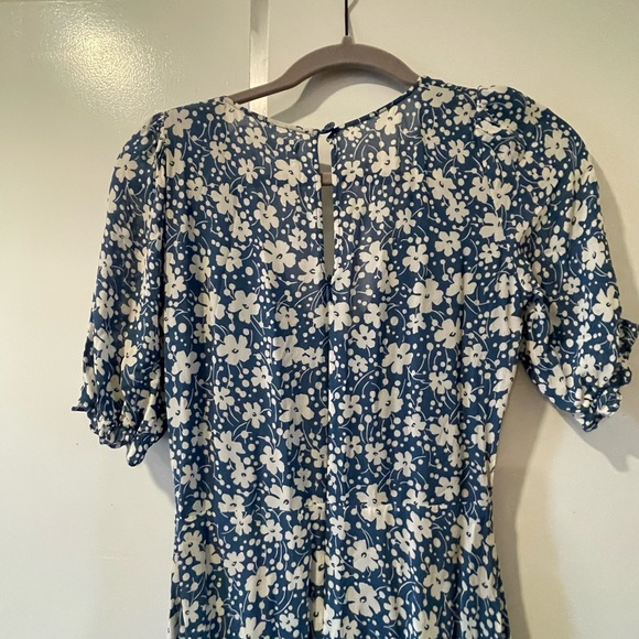 Reformation Midi Blue Floral Dress, Size 2 - Picture 3 of 4